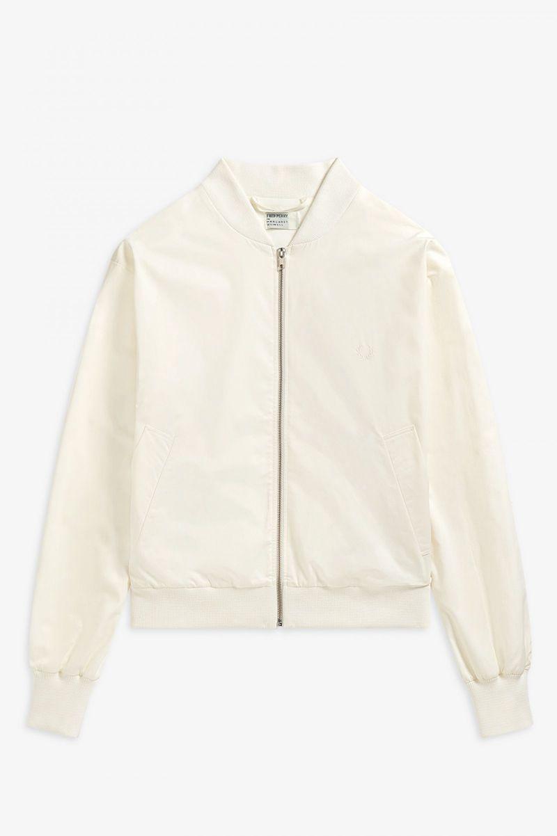 White Fred Perry SJ6000 Men's Jackets | PH 1248HAPK